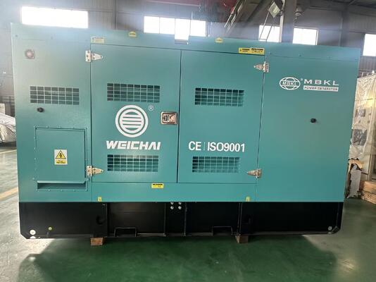 Grupo Gerador Diesel Silencioso Weichai - 140KVA / 112KW, Construção Robusta para Energia Principal e de Reserva