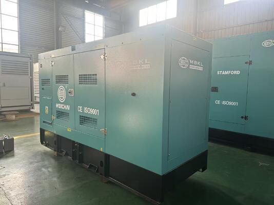 Bom preço. Premium Weichai 140KVA diesel gerador conjunto com Silent Canopy Enclosure, fornecendo 112KW de potência contínua confiável on-line